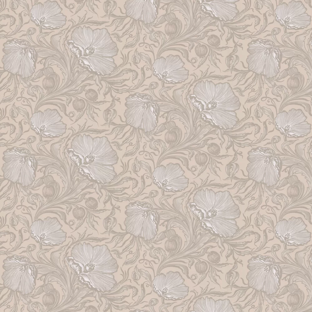 0263PTPORTL - Poppy Trail Wallpaper - Portland Stone - Little Greene