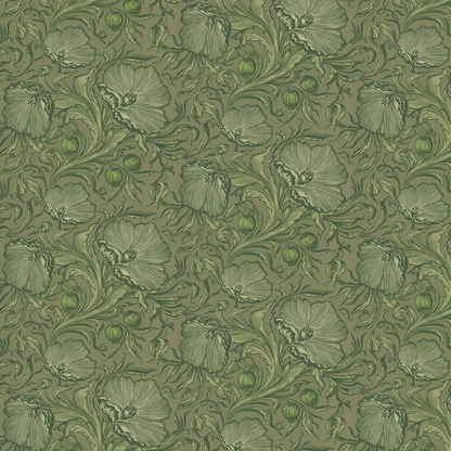 0263PTSAGEG - Poppy Trail Wallpaper - Sage Green - Little Greene