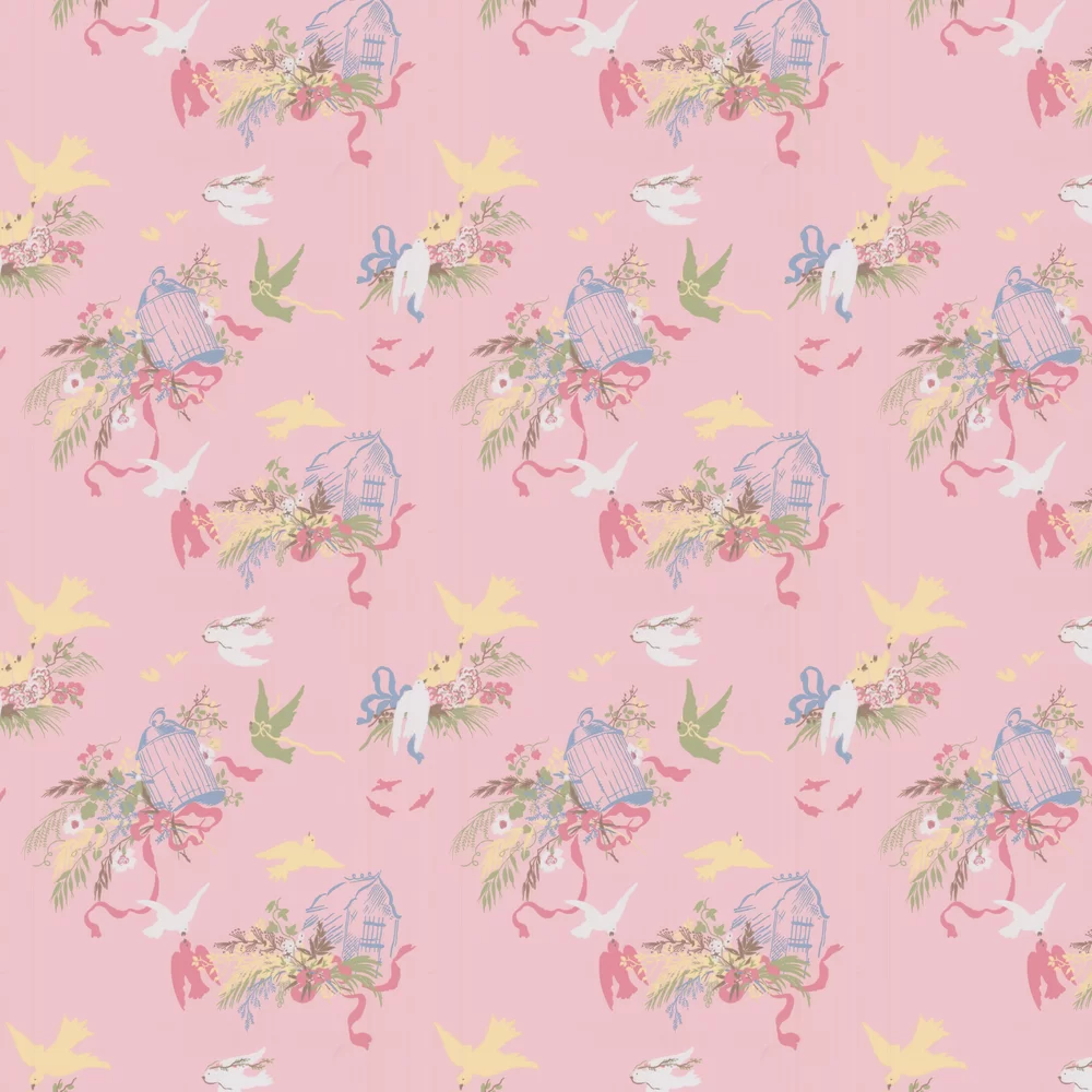 0263VOCONFE - Volieres Wallpaper - Confetti - Little Greene