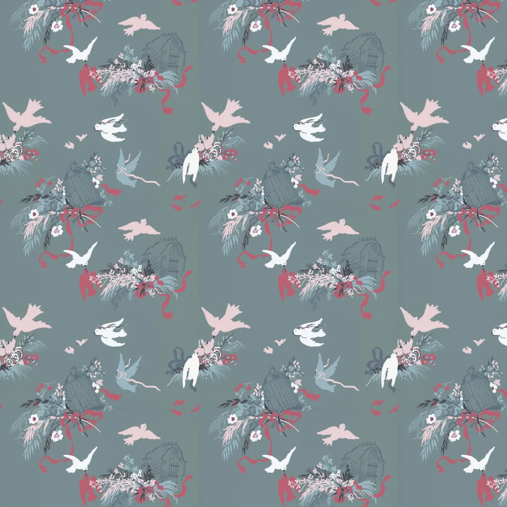 0263VOETRUR - Volieres Wallpaper - Etruria - Little Greene
