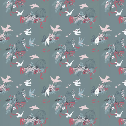 0263VOETRUR - Volieres Wallpaper - Etruria - Little Greene