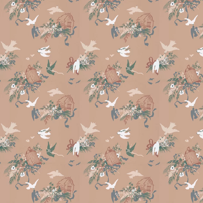 0263VOMASQU - Volieres Wallpaper - Masquerade - Little Greene