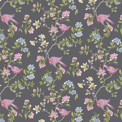 0267ADARQUE - Aderyn Wallpaper - Arquerite Dark - Little Greene