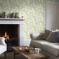 0267BABLUEV - Bamboo Floral Wallpaper - Blue Verditer - Little Greene
