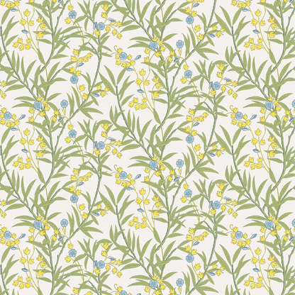 0267BABLUEV - Bamboo Floral Wallpaper - Blue Verditer - Little Greene