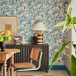 0267BAHEATZ - Bamboo Floral Wallpaper - Heat - Little Greene