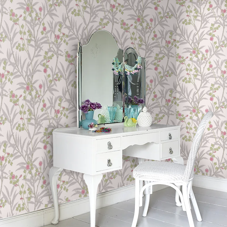 0267BALEATH - Bamboo Floral Wallpaper - Leather - Little Greene