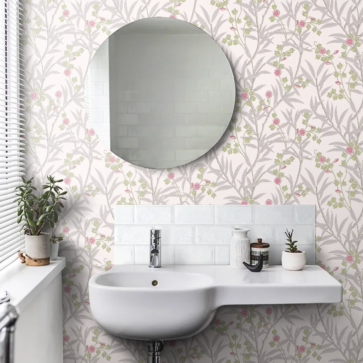 0267BALEATH - Bamboo Floral Wallpaper - Leather - Little Greene