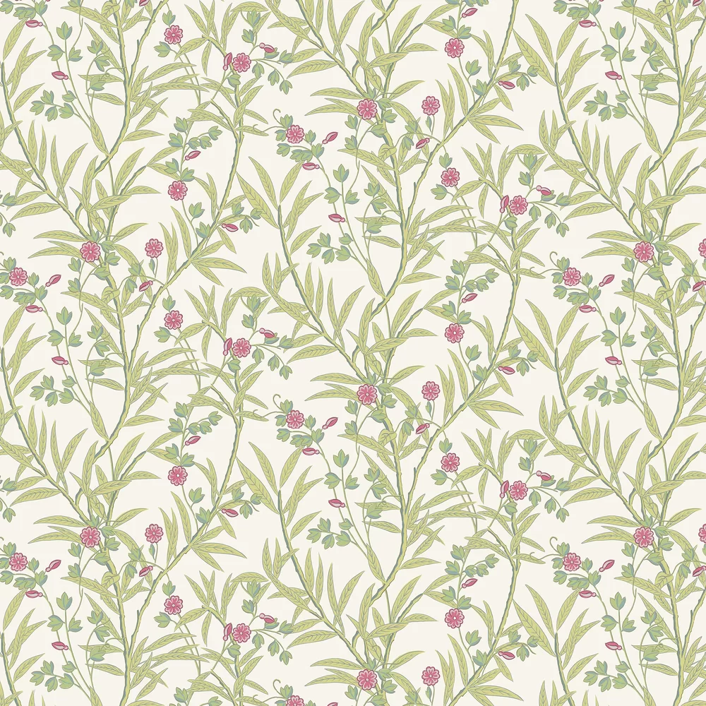 0267BAMISCH - Bamboo Floral Wallpaper - Mischief - Little Greene