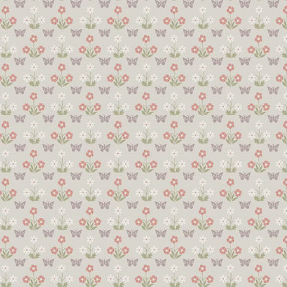 0267BUFRENC - Burges Butterfly Wallpaper - French Grey - Little Greene
