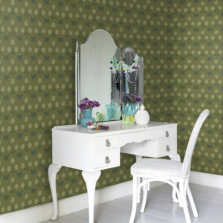 0267BUGARDE - Burges Butterfly Wallpaper - Garden - Little Greene