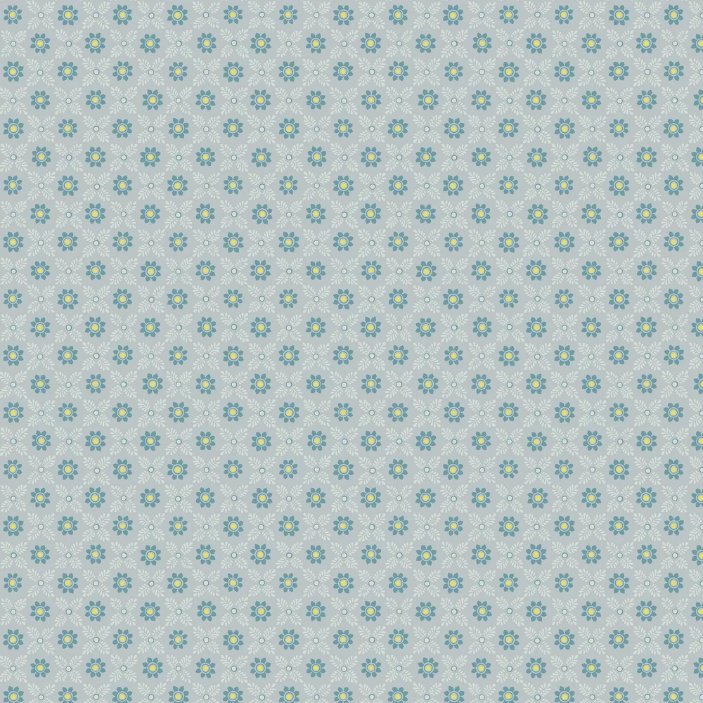 0267DIBONEC - Ditsy Block Wallpaper - Bone China Blue - Little Greene