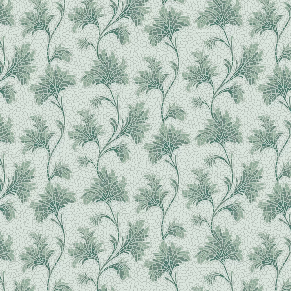 0267MOAQUAM - Mosaic Trail Wallpaper - Aquamarine - Little Greene