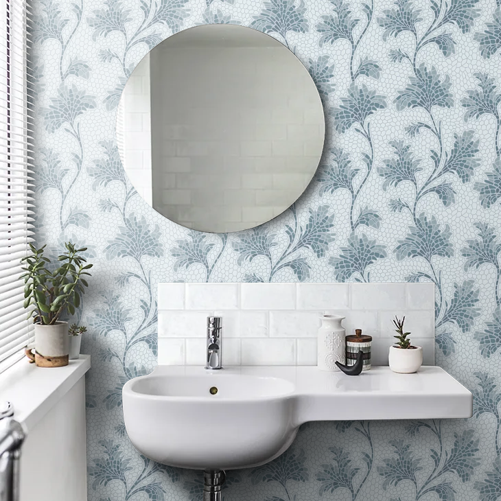 0267MOETRUR - Mosaic Trail Wallpaper - Etruria - Little Greene