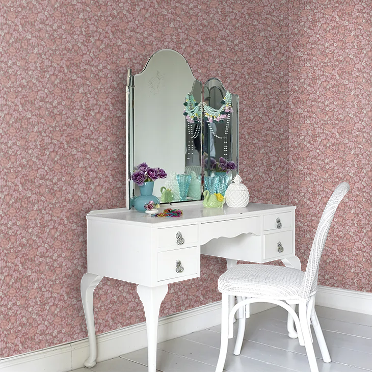 0267SPBLUSH - Spring Flowers Wallpaper - Blush - Little Greene