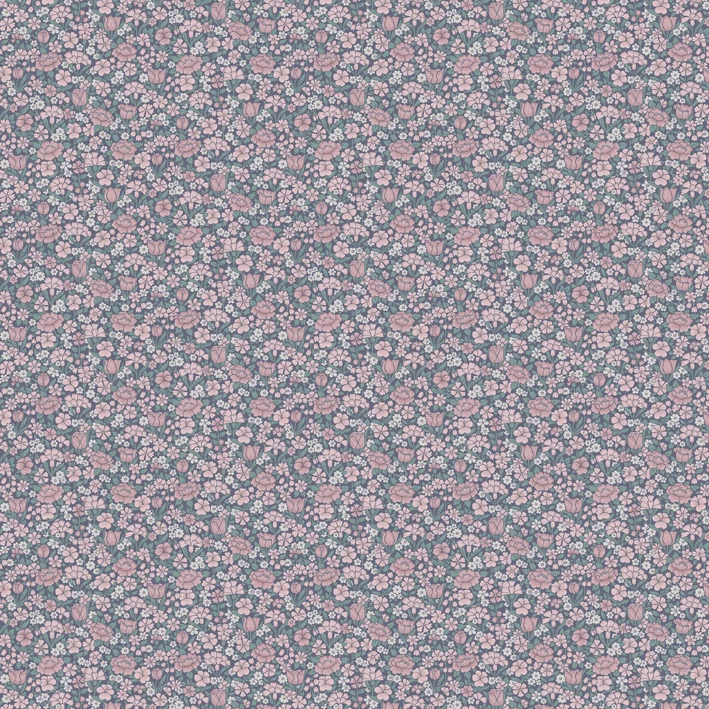 0267SPJUNIP - Spring Flowers Wallpaper - Juniper - Little Greene