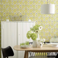 0271FLACIDD - Florette Acid Drop Wallpaper - Black / White / Lime - Little Greene