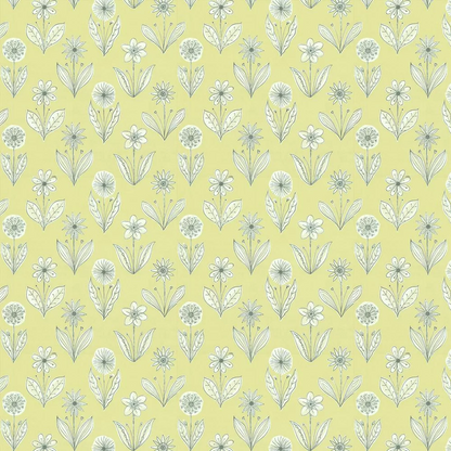 0271FLACIDD - Florette Acid Drop Wallpaper - Black / White / Lime - Little Greene