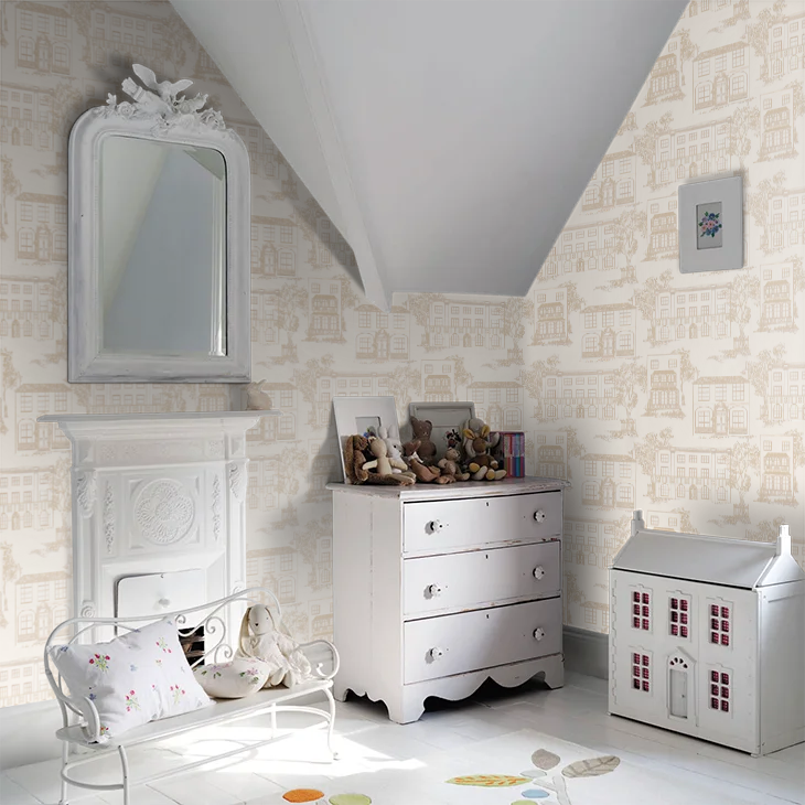 0271HACLOIS - Hampstead Wallpaper - Beige - Little Greene