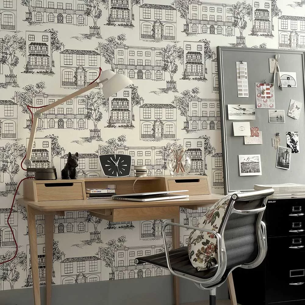 0271HAINKZZ - Hampstead Wallpaper - Ink Black - Little Greene