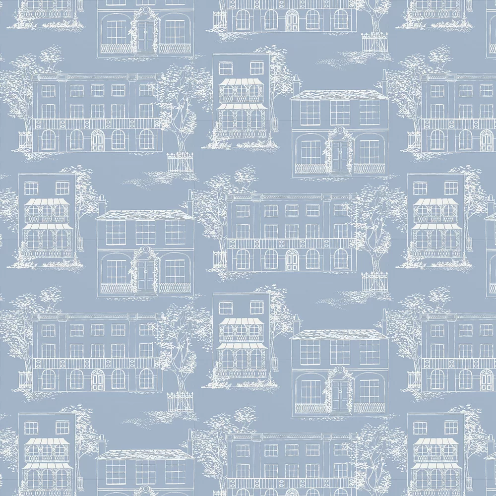 0271HAJAMES - Hampstead Wallpaper - James Blue - Little Greene