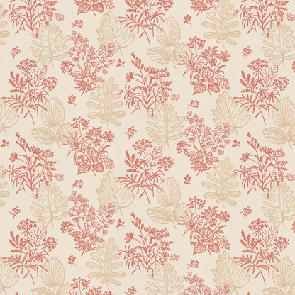 0271NRJAZZZ - Norcombe Wallpaper - Red / Beige - Little Greene