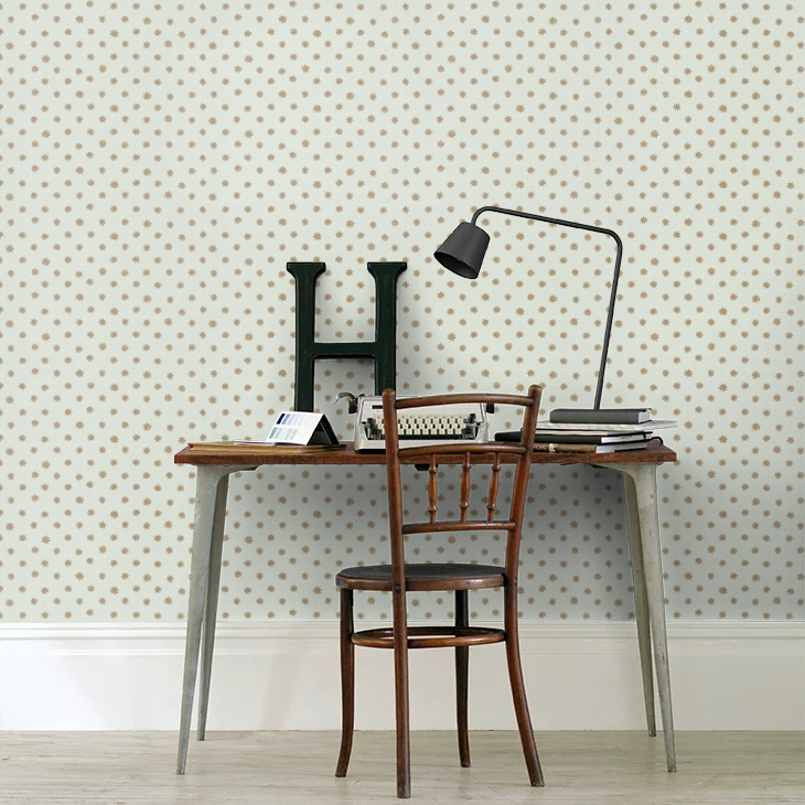 0273LGBERYL - Lower George Street Wallpaper - Gold / Duck Egg - Little Greene