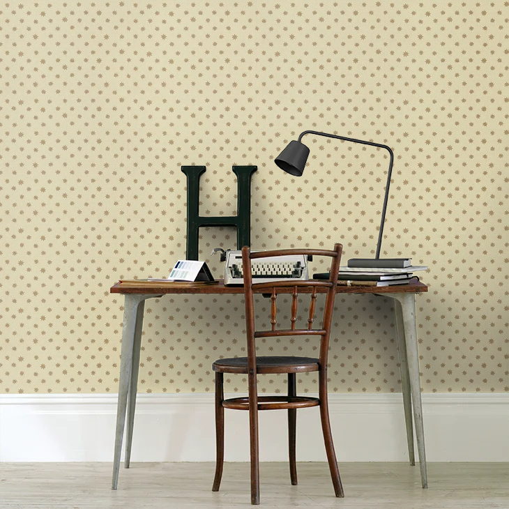 0273LGMOONS - Lower George Street Wallpaper - Gold / Green - Little Greene