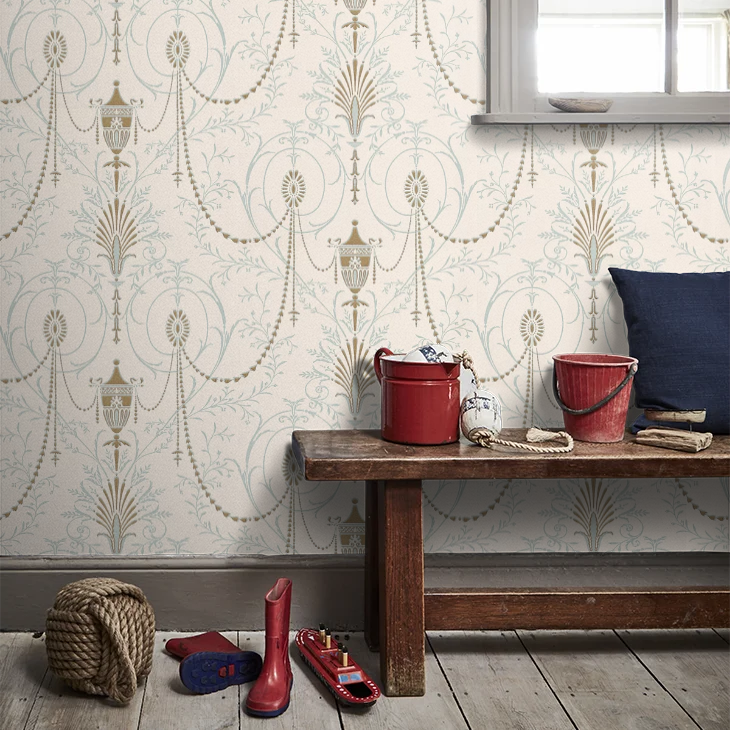 0273MACRYST - Marlborough Wallpaper - Crystal - Little Greene