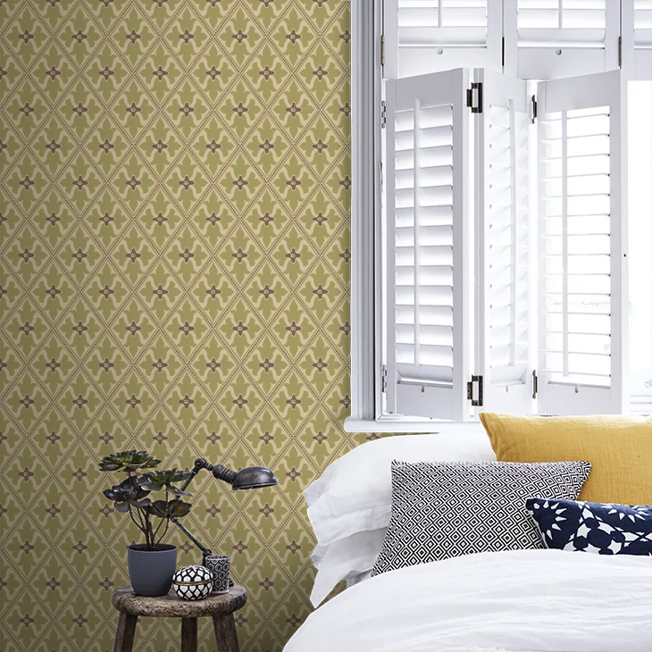 0277BACITRI - Bayham Abbey Wallpaper - Citrine - Little Greene