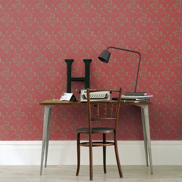 0277CFCHERR - Cranford Wallpaper - Cherry - Little Greene
