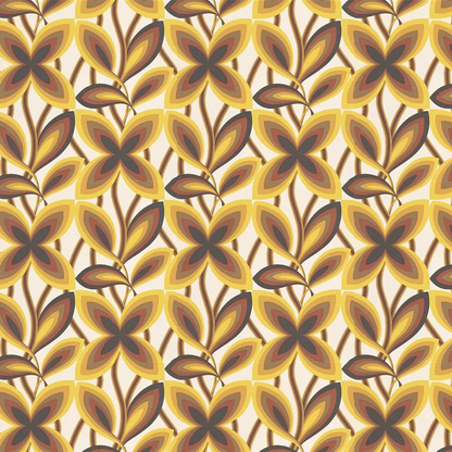 0280STORIGI - Starflower Wallpaper - Mustard Yellow - Little Greene