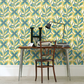 0280STPEACO - Starflower Wallpaper - Peacock / Yellow - Little Greene