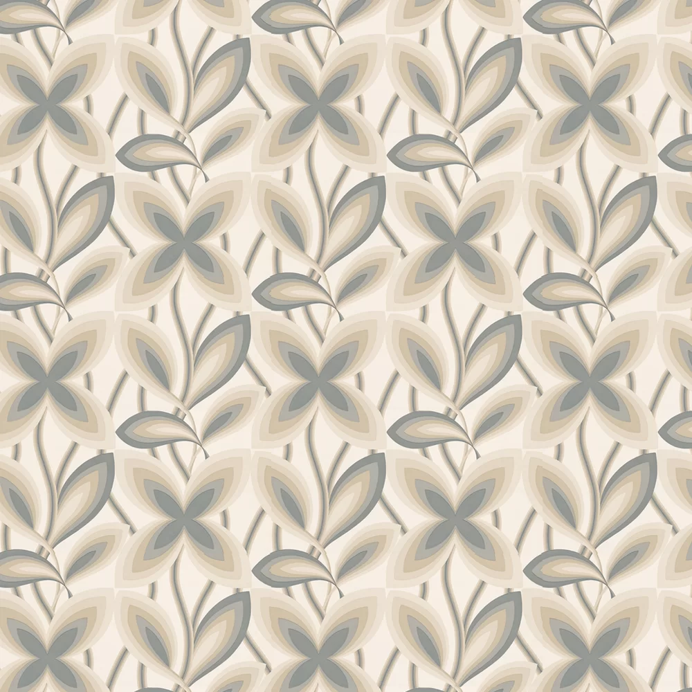 0280STPLATI - Starflower Wallpaper - Platinum - Little Greene