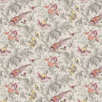 0282CWCHARM - Crowe Hall Lane Wallpaper - Pink / Green / Grey - Little Greene