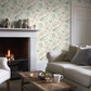 0282CWPARAD - Crowe Hall Lane Wallpaper - Blue / Green / Grey - Little Greene