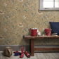 0282CWREADE - Crowe Hall Lane Wallpaper - Orange / Green / Brown - Little Greene