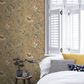 0282CWREADE - Crowe Hall Lane Wallpaper - Orange / Green / Brown - Little Greene