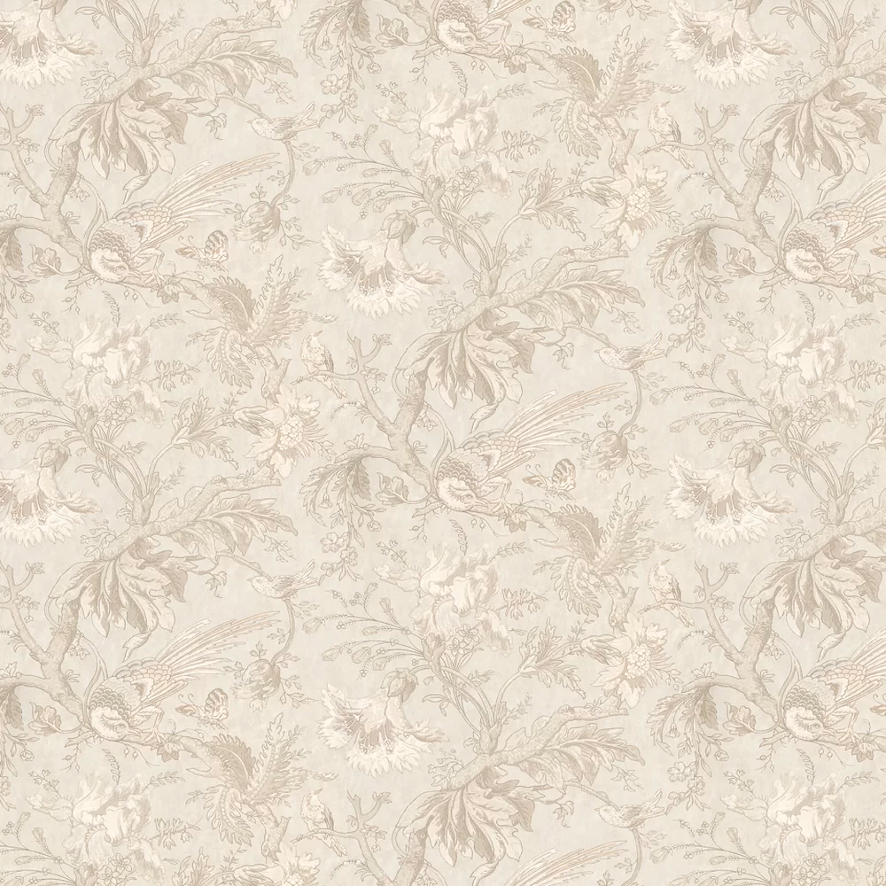 0282CWTALCU - Crowe Hall Lane Wallpaper - Cream / Grey - Little Greene