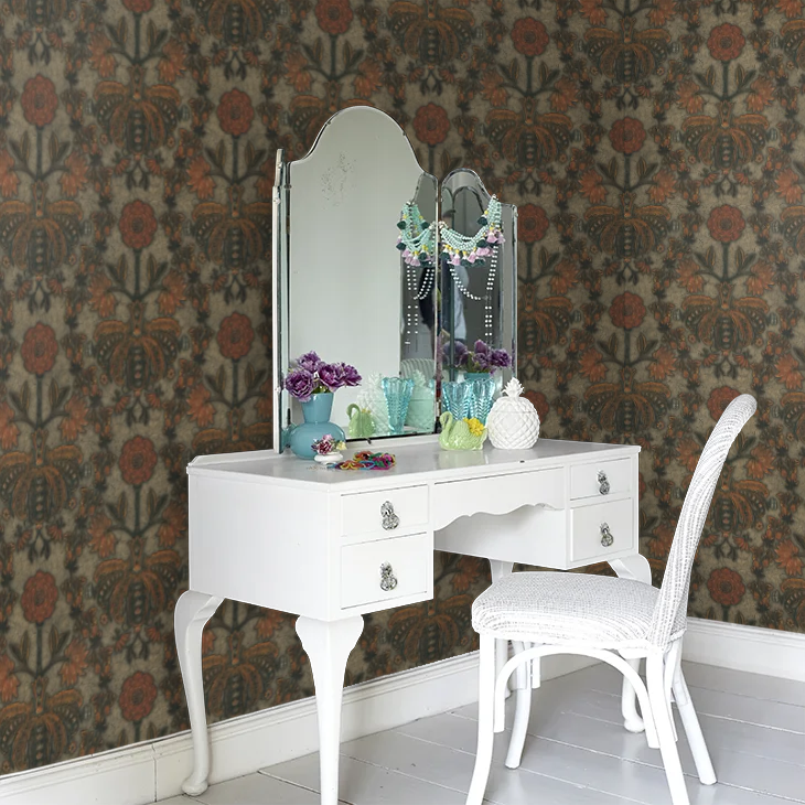 0282NBBURNI - New Bond Street Wallpaper - Burnish - Little Greene