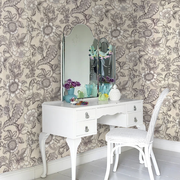0284SATWEED - Sackville Street Wallpaper - Tweed - Little Greene