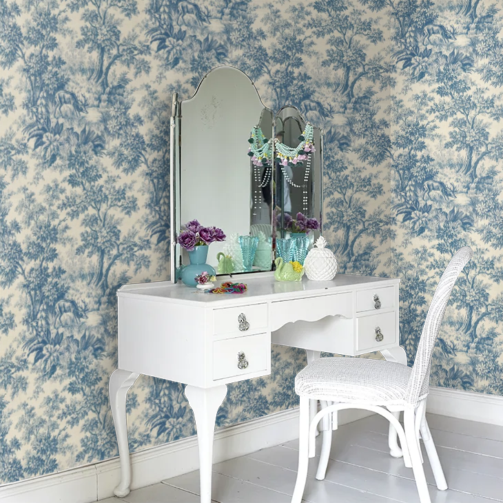 0284SGJUNIP - Stag Toile Wallpaper - Juniper - Little Greene