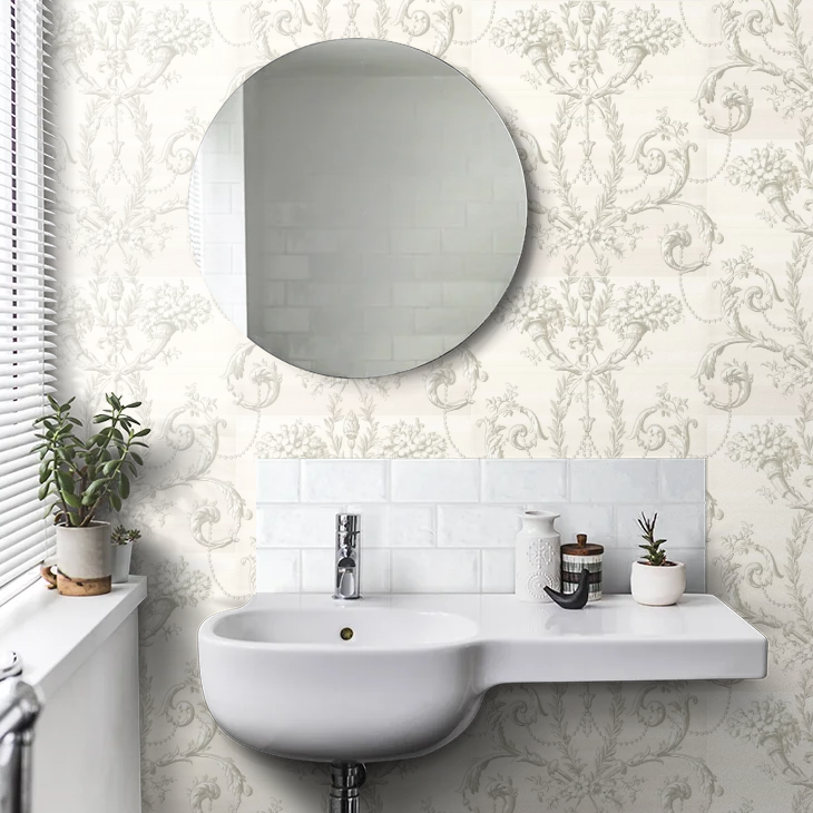 0284VEARGEN - Versailles Wallpaper - Argent - Little Greene