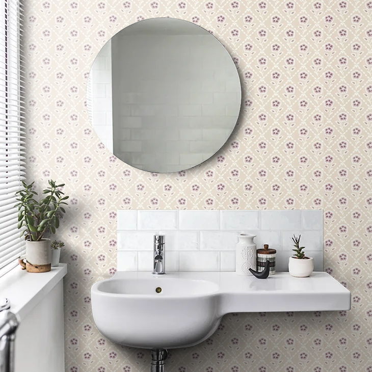 0284WHCASSI - Whitehall Wallpaper - Cassis - Little Greene