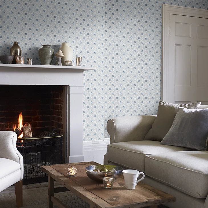 0284WHPRUSS - Whitehall Wallpaper - Prussian - Little Greene