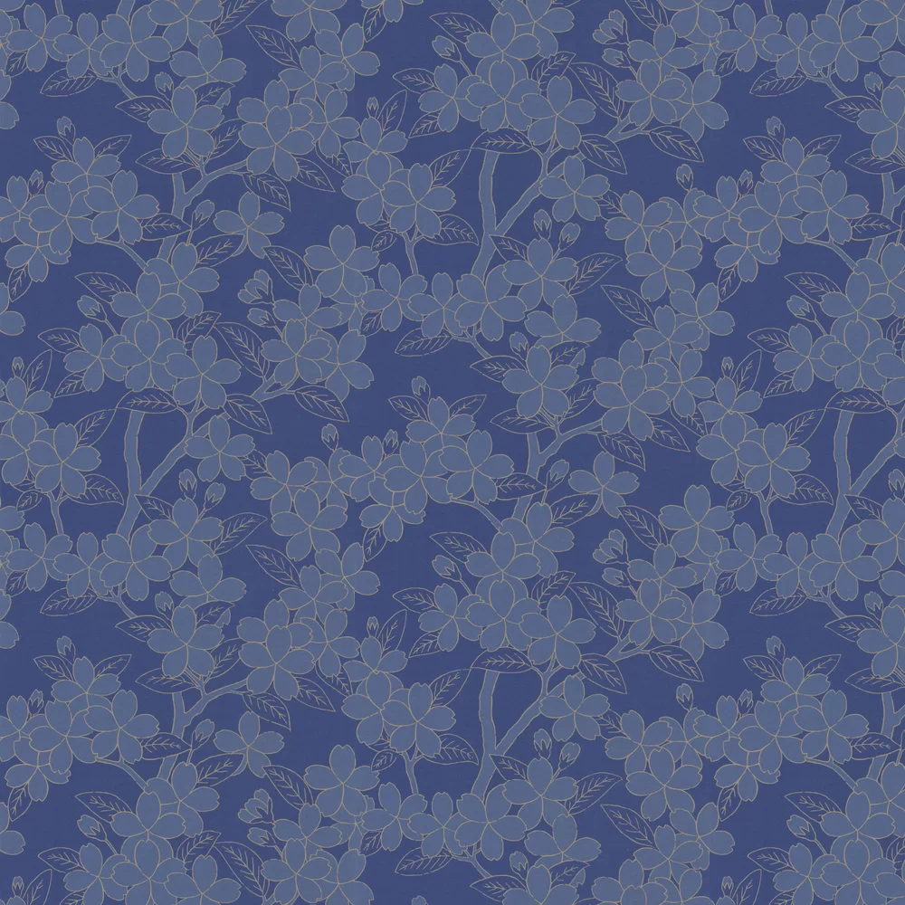 0288CASMALT - Camellia Wallpaper - Smalt - Little Greene
