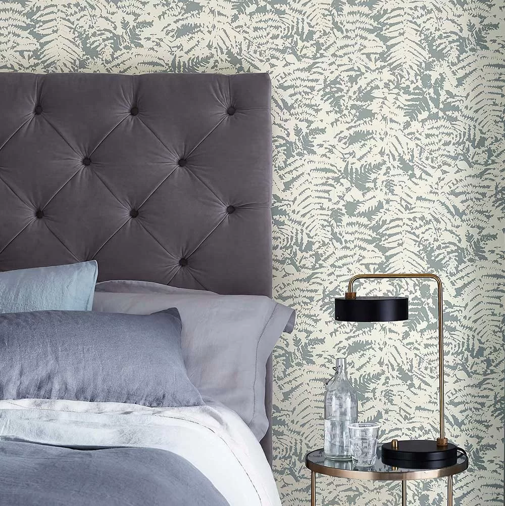 0288FESAGEB - Fern Wallpaper - Sage Blue - Little Greene