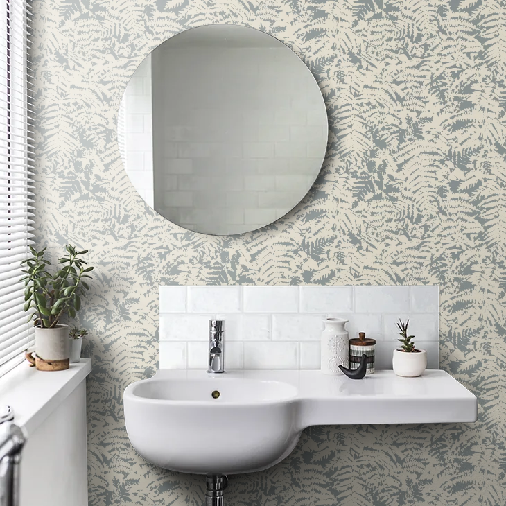 0288FESAGEB - Fern Wallpaper - Sage Blue - Little Greene