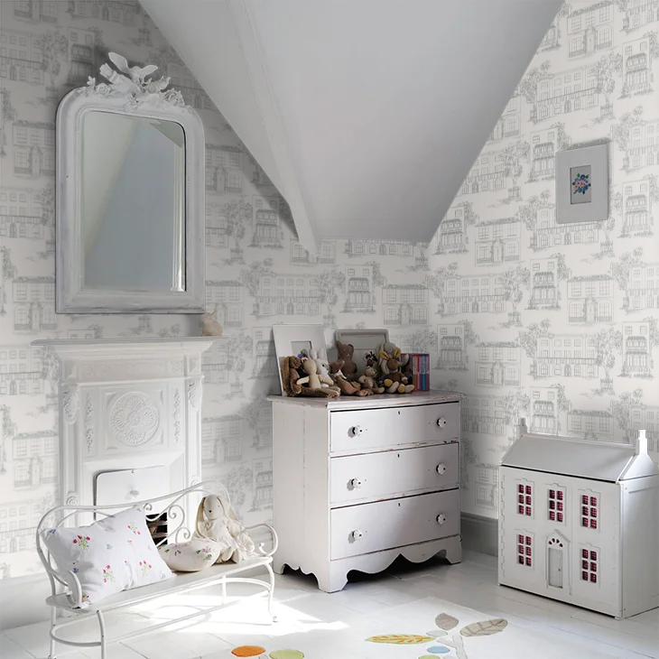 0288HAGLASS - Hampstead Wallpaper - Glass - Little Greene