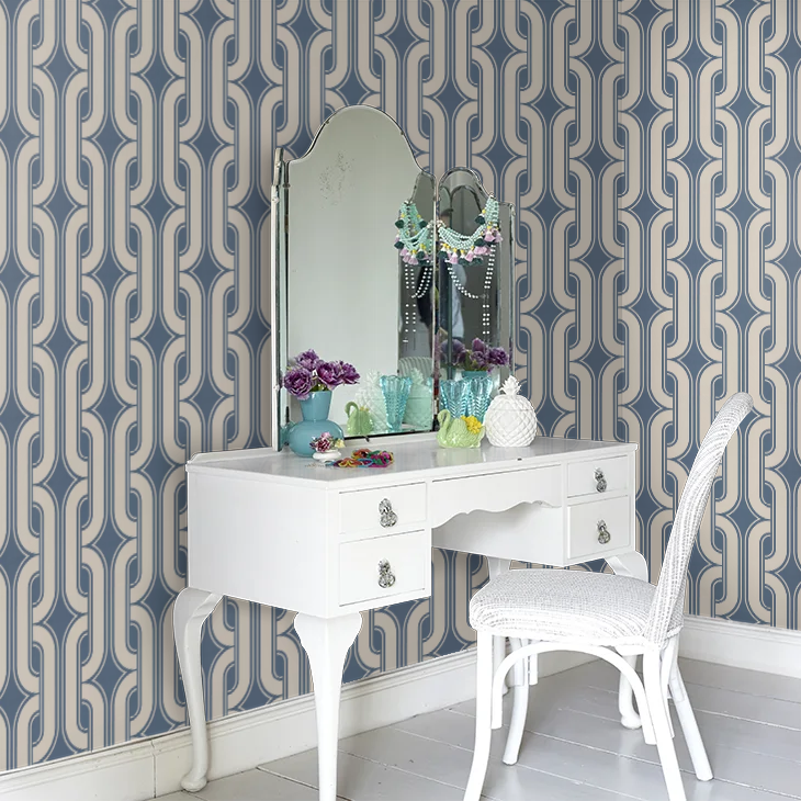 0288LALOWWA - Lavaliers Wallpaper - Low Wave - Little Greene